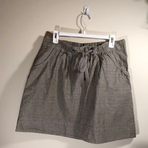 EILEEN FISHER gray cotton skirt